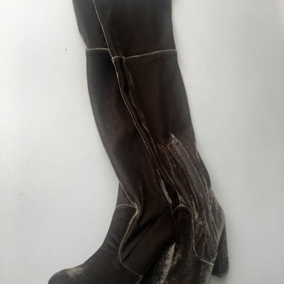 Yoki Over the Knee Velvet boots - Picture 8 of 8